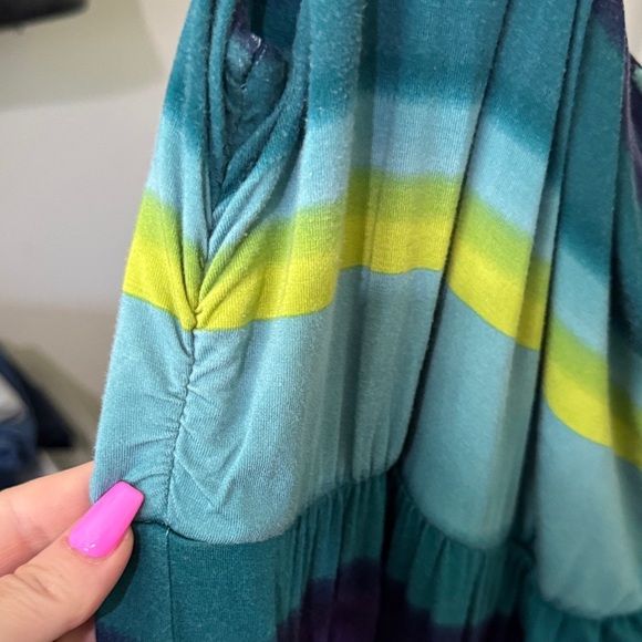 Soma Ombre Dress in green and Teal - Picture 3 of 6